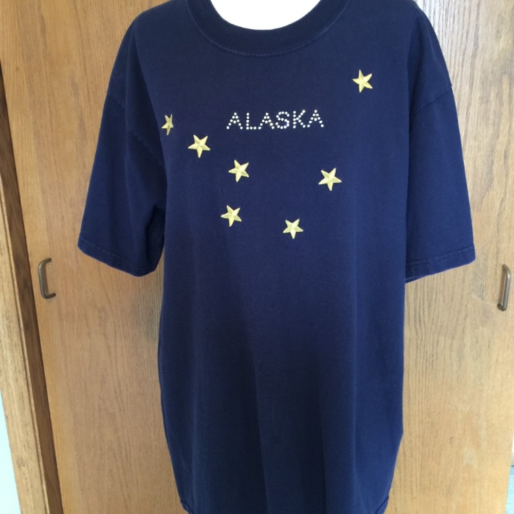 Alaska T-shirt (rhinestone and embroidered stars)